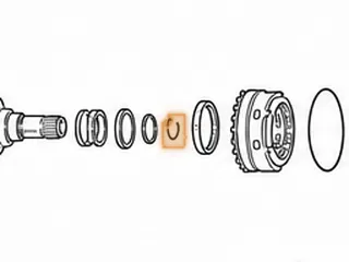 Snap Ring, 095/096/097/098 Holds Axle Flange To Differential — Part # 75887A