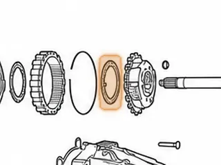 Washer, A40/A40D/A41/A42D/A42DL Rear Planet (Front) (2.835”OD) (1.560”ID) (2 Tab, Plastic) — Part # 57239A
