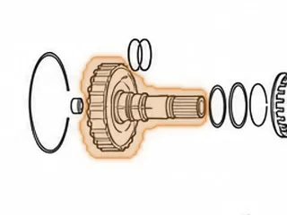 Output Shaft, AWTR60SN (09D) Ring Gear To Case (49 Top Splines)(7 1/4”Long) 2002-Up — Part # 235678A