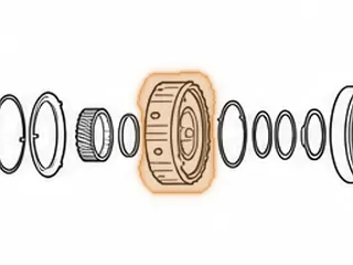 Planet, AWTR60SN (09D) Front (3-16 Teeth Gears)(Left Angle)(27 Outer Teeth)(5.651”OD) 2002-Up — Part # 235582A