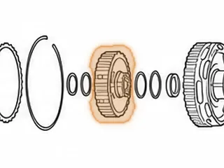 Clutch Hub, AWTR60SN (09D) K1/Intermediate (32 Outer Splines) (2.296”OD Neck) 2002-Up — Part # 235572A