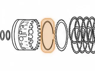 Snap Ring, AWTR60SN (09D) Holds K2 Clutch To Drum (.098”Thick)(5.837”OD) 2002-Up — Part # 235876A