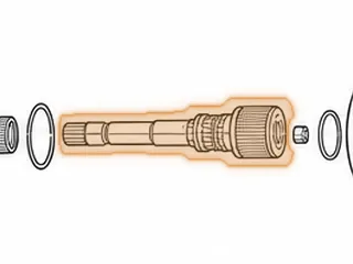 Input Shaft, 1000/2000 Allison (13 5/8” Long) 2nd Design (Uses A Bearing #116232AA) (With 2.120”OD) — Part # 116670AA