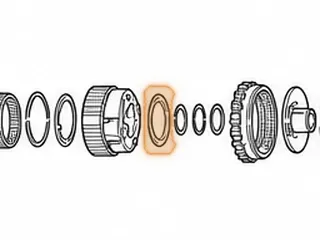Washer, A340 Rear Planet To Rear Hub (Plastic) 2 Inner Tabs (3”OD) — Part # 97251