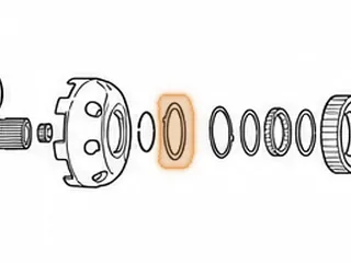 Washer, A340 Shell To #1 One Way Clutch (Plastic) 3 Tab (3 1/4”OD) — Part # 97244