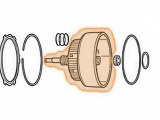 Drum, A340 Forward Clutch (2 Check Ball) 1 1/4” From Piston To Top Of The Snap Ring Groove — Part # 97554B