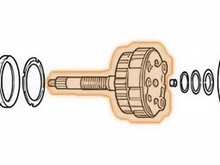 Planet, A340 Overdrive With Shaft (33 Teeth Sun Gear) 20 Splines 1985-Up (8 1/8” Overall Length) — Part # 97580AA