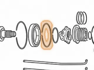 Snap Ring, A500 Holds Output Shaft Bearing To Extension Housing (W/2 Ears) — Part # 12897A
