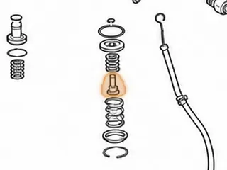 Pin/Plug, A727/A518/A618/48RE Reverse Servo (Sonnax) (Contains: Pin/Plug, O-Ring & Retaining Ring) — Part # S12913K