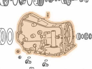 Case, 42RLE (Double Starter At 3:00 & 9:00)(1.420”ID Case Connector Hole) 2003-06 — Part # 82760A
