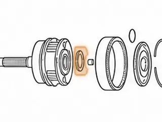 Bearing W/Race, A450-43LE Overdrive Planet To Hub (1.642”OD) 1998-Up — Part # 141217B