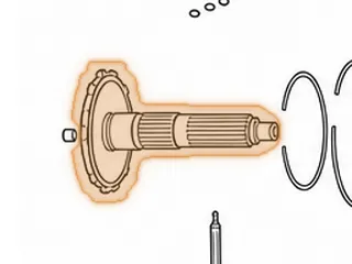 Output Shaft, A450-43LE 2WD (8” Long) (.860”OD At Threaded End) 1998-Up — Part # 141678B