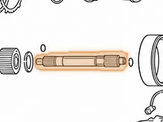 Input Shaft, A450-43LE (9 1/4” Long) 1998-Up — Part # 141672B