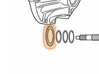Washer, A450-43LE Overdrive Sprag Race To Planet (2 Tabs) (3 Wide Teeth) 1998-Up — Part # 141221B