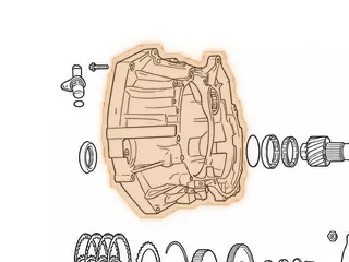 Bell Housing, 4F27E (5 3/8” Top Bolts)(Starter At 3:00)(Cast # FNE1) — Part # 138750AG