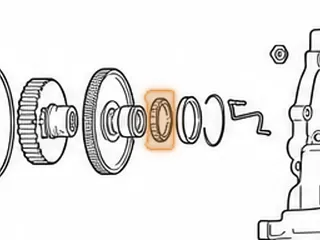 Cone Bearing, 4F27E Drive Transfer Gear (30 Rollers) 1999-Up (Cast # P900 NP 552135 097 Timken) — Part # 138279AA