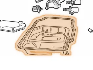 Pan, FNR5/4F27E (Some) (Deep With Drain Plug & 3 Inside Brackets) (20 Bolts To Case) 2004-Up — Part # 138765C