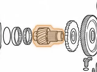 Pinion Assembly, FNR5 (21 Teeth)(3 Groove)(1.360” Long Shaft)(With 83 Teeth Transfer Gear)… — Part # 138730CK