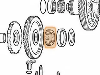 Cone Bearing, FNR5 Driven Transfer Gear (Both Sides)(28 Rollers)(.510”Thick)(1.495”ID) (Cast # KOYO 46T080703-1)… — Part # 138281C