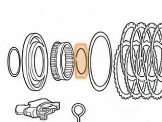 Snap Ring, AXOD/AXODE/AX4S/AX4N Holds Reverse Clutch Retainer 1986-Up — Part # 86893