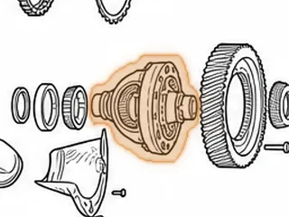 Housing, ZF4HP16 Differential (12 Bolt Gear)(24 & 23 Roller Bearings)(6 7/8” Tall) (1.455”OD On Both Noses) 2002-07 — Part # 145716A