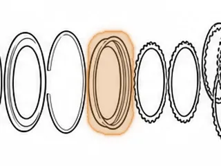 Cushion Apply Ring, ZF4HP16 B Clutch (7.910”OD)(2.120”ID)(32 Slots)(2.590”Tall)(Stamped Steel) 2002-07 — Part # 145549B