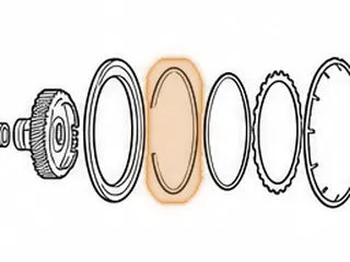 Snap Ring, ZF4HP16 Holds D Brake Clutch In Housing (6.650”OD)(.060”Thick)(Hooked Ends) 2002-07 — Part # 145892A