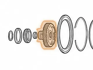 Gear, ZF4HP16 Drive (53 Teeth)(Left Angled)(4.645”OD)(2.780”Tall (Right Hand Threads) 2002-07 — Part # 145710A