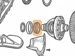 Bearing, ZF4HP16 Differential To Bell Housing (Tapered)(24 Rollers)(Timken KLM503349) (Poland NV HO27) 2002-07 — Part # 145292A