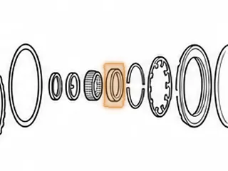 Race, ZF4HP16 (Tapered) Bearing To F Brake Clutch Housing (2.675”OD) (2.255”ID)(.530”Thick) (Timken NP742592) 2002-07 — Part # 145282A