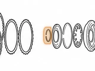 Snap Ring, ZF4HP16 E Clutch Piston Retainer (2.270”OD)(.079”Thick)(2 Eyelets) 2002-07 — Part # 145874A