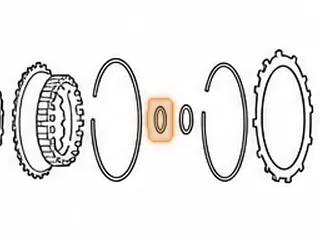 Snap Ring, ZF3HP22 / ZF4HP22 Holds Direct Drum To Sun Gear Shaft — Part # 69880