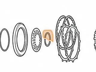 Retainer, ZF3HP22 / ZF4HP22 Holds Intermediate Clutch Return Spring to Centering Support Plate (2 Piece) — Part # 69982