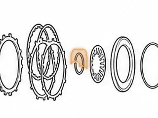 Retainer, ZF3HP22 / ZF4HP22 Overrun Clutch Return Spring To Center Support (2 Piece) — Part # 69989
