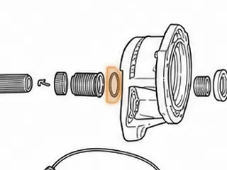 O-Ring, 250/250C/350/350C Output Shaft Yoke Sleeve to Yoke 1969-86 — Part # 44374B