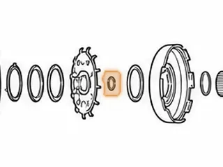 Snap Ring, L4N71B Holds Input Shaft To Sensor Plate — Part # 53880