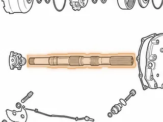 Output Shaft, L3N71B / L4N71B (16 1/2” Long) Without Speed-O Gear(1.800”OD Splines) — Part # 53678B