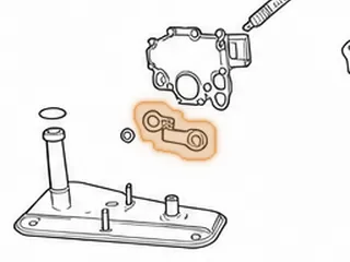 Lever W/Shaft, C-6 Shift (External) Car (Column Shift) 1970-E76 (Uses 3/8” Grommet) (Cast # D5UP-AA) — Part # 36992AC