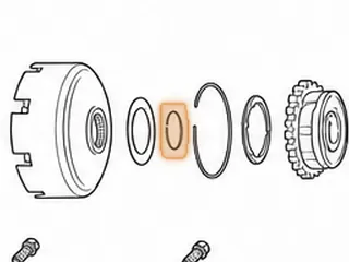 Snap Ring, C-6/E4OD/4R100 Holds Sun Gear To Shell — Part # 36884