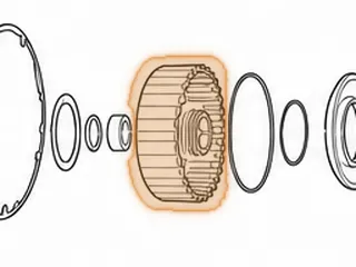 Drum, 4R100 Coast Clutch W/Sun Gear (Stamped Steel) W/Out PTO — Part # 36559D