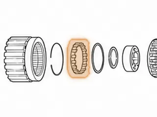 Sprag, C-6/E4OD Rear (Spring, Retainer, Rollers, Brass Washers) 1966-92 — Part # 36654AK