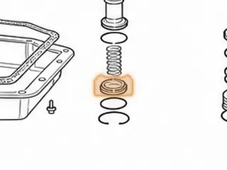 Cover, AODE/4R70W/4R75W/4R70E/4R75E 1-2 Accumulator (Bonded Rubber) 1994-Up — Part # 76929A