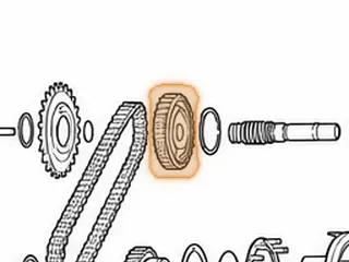 Sprocket Chain Set, 4T65E(33 Tooth Drive, 37 Tooth Driven Sprockets) 2001-Up — Part # 84705GAK