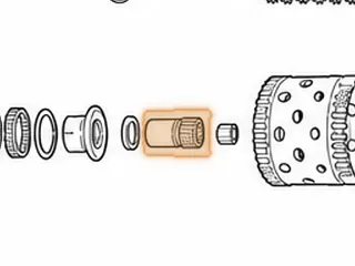 Sun Gear, 4T60E/4T65E Input (Front)(W/2 Flats on Splines) (Uses A Bearing # 241 Inside) 1990-E95… — Part # 84612A