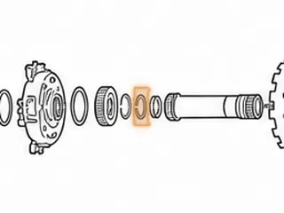 Snap Ring, 4T80E Holds Final Drive Sun Gear Shaft to Input Planet 1993-11 — Part # 94885A
