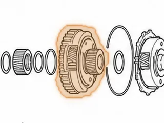 Planet, 45RFE Reaction (42 Teeth Sun Gear) (3 Gear) (40 Outer Clutch Splines) — Part # 72586A