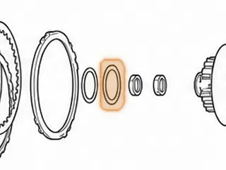 Washer, 45RFE/68RFE 2-4 Drum To Ring Gear Hub (Selective)(3 Notches)(3.020”OD) (2.152”ID) 1999-Up — Part # 72227A
