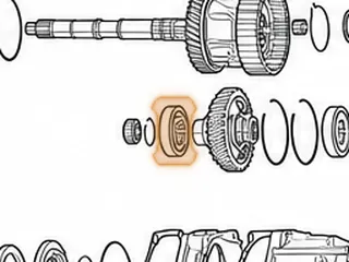 Ball Bearing, 5EAT Driven Transfer Gear To Case (.710”Thick)(3.070”OD)(1.535”ID) Cast # KOYO DG3978) 2005-Up — Part # 123281A