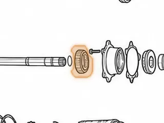 Cone Brg, 5EAT Pinion To Retainer(17 Rollers)(.845”Thk,1.615”ID)(Cast # KOYO 46T0809048-1) 2005-Up — Part # 123274A