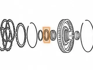 Caged Needle Bearing, 5EAT Front Brake Cluych Hub To Stator Shaft (.350”Thick)(2.495”OD)… — Part # 123219A